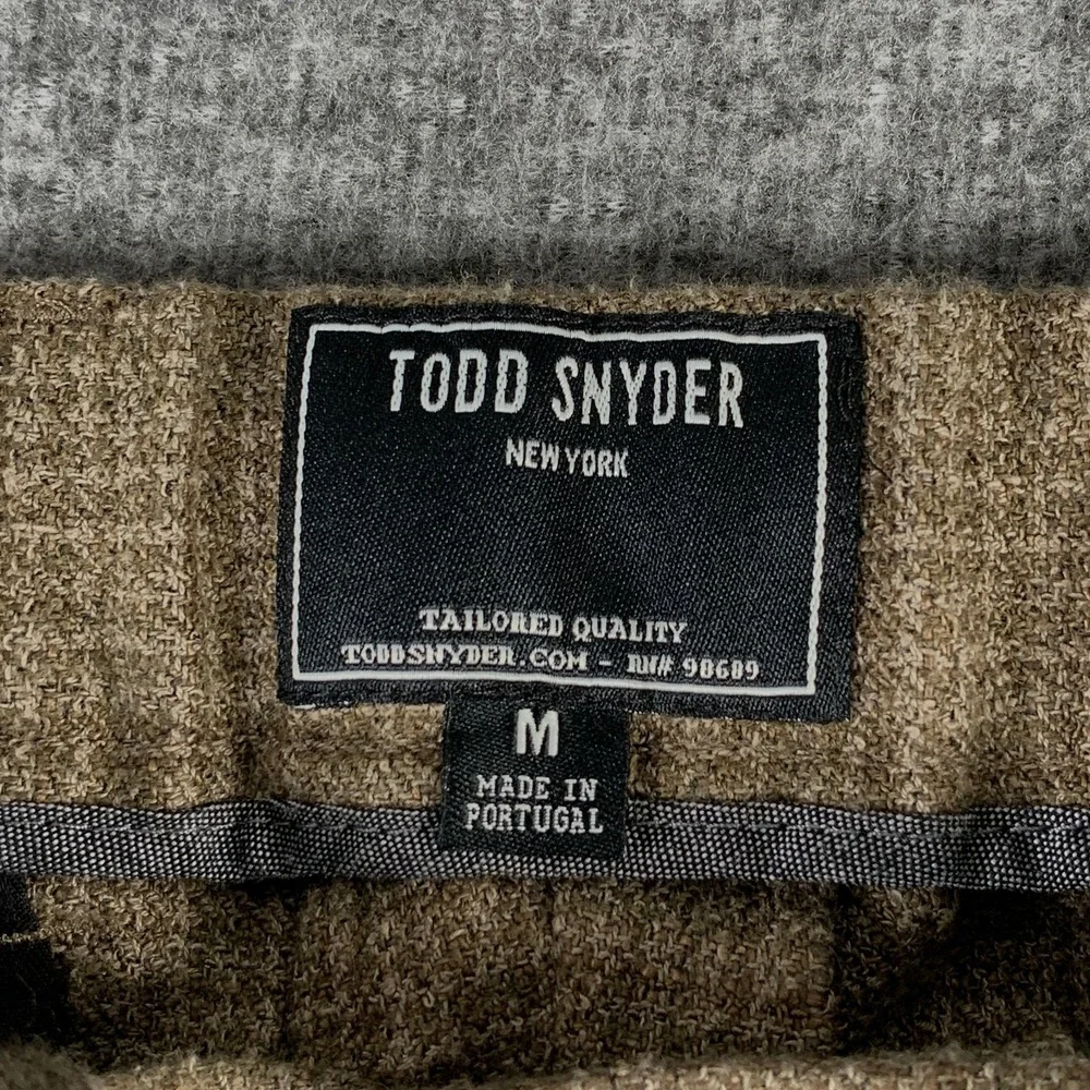 Todd Snyder Linen Pants Men Medium Brown Pull On Old Money Luxury Coastal Beach
